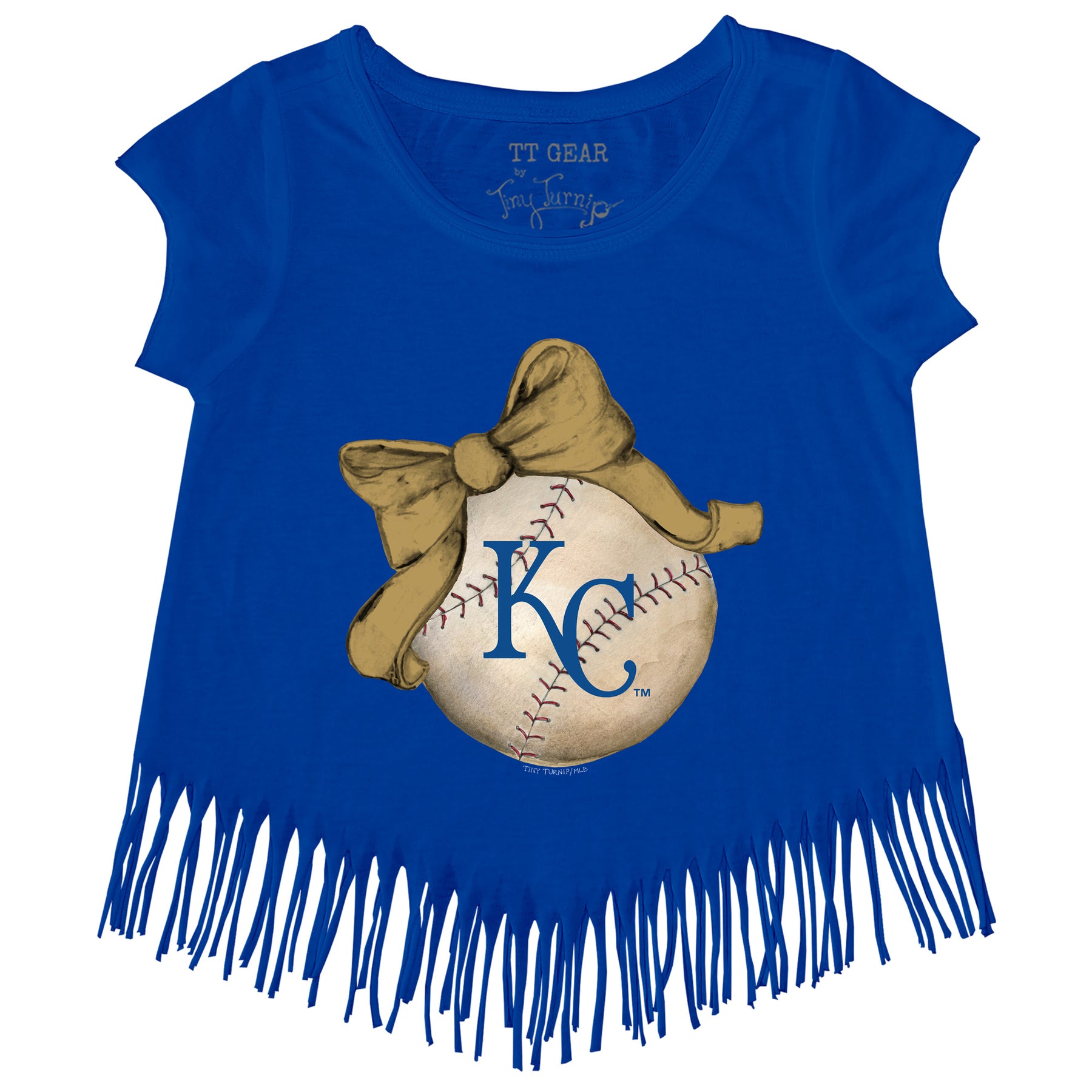 Kansas City Royals Baseball Bow Fringe Tee