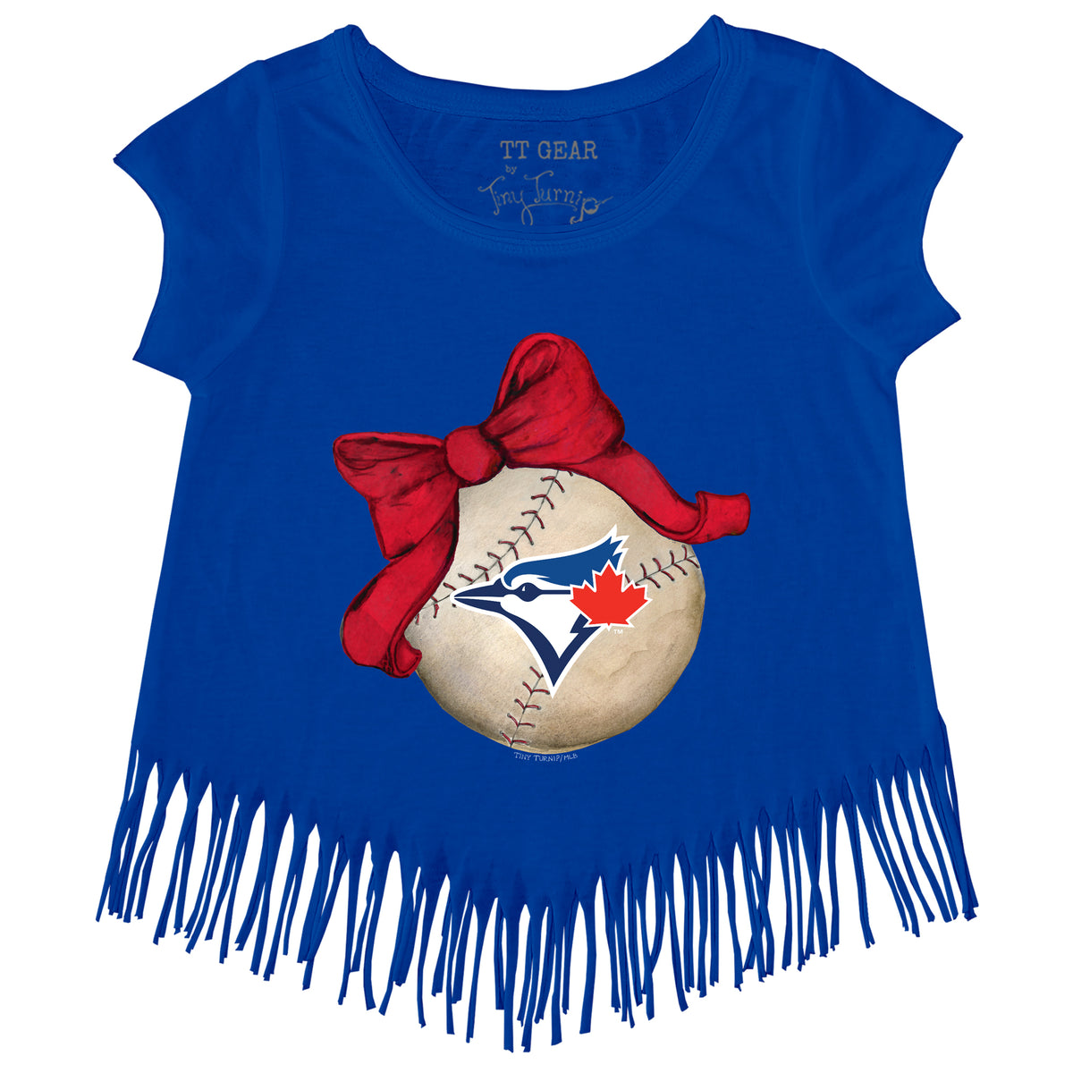 Toronto Blue Jays Baseball Bow Fringe Tee