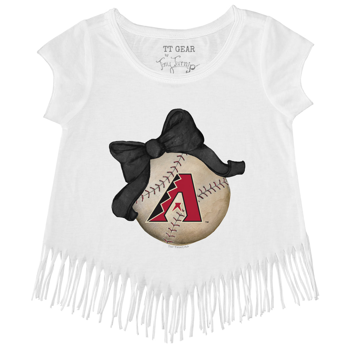 Arizona Diamondbacks Baseball Bow Fringe Tee