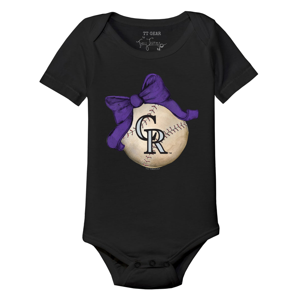 Colorado Rockies Baseball Bow Short Sleeve Snapper