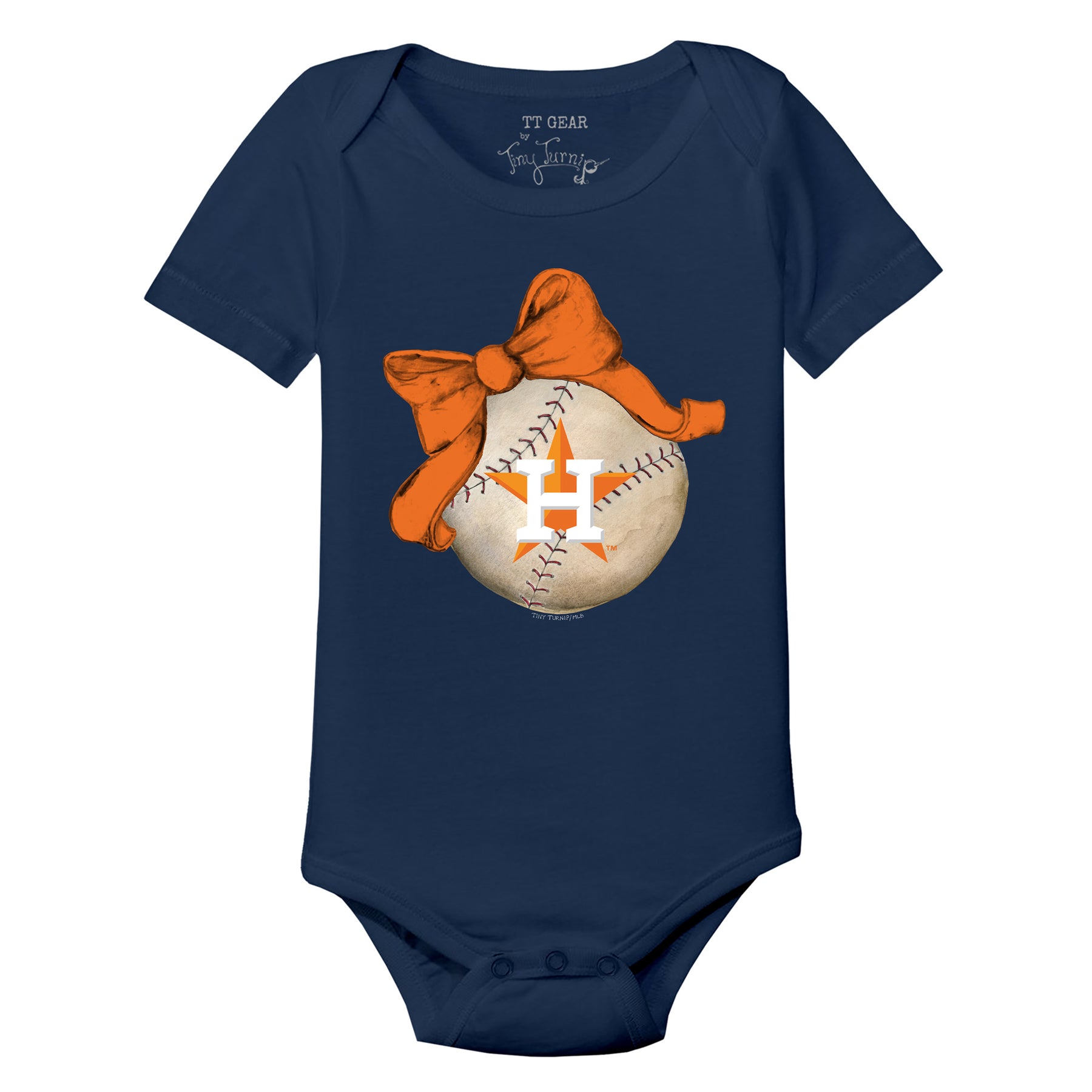 Houston Astros Baseball Bow Short Sleeve Snapper