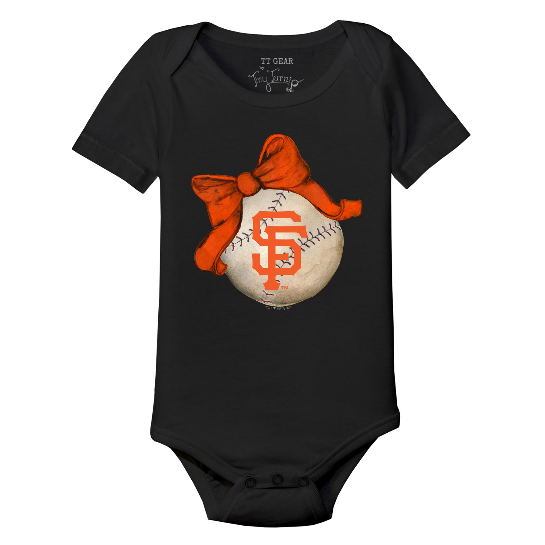 San Francisco Giants Baseball Bow Short Sleeve Snapper