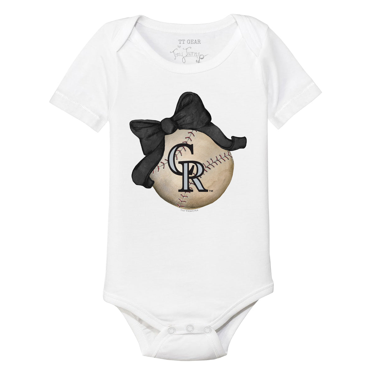 Colorado Rockies Baseball Bow Short Sleeve Snapper