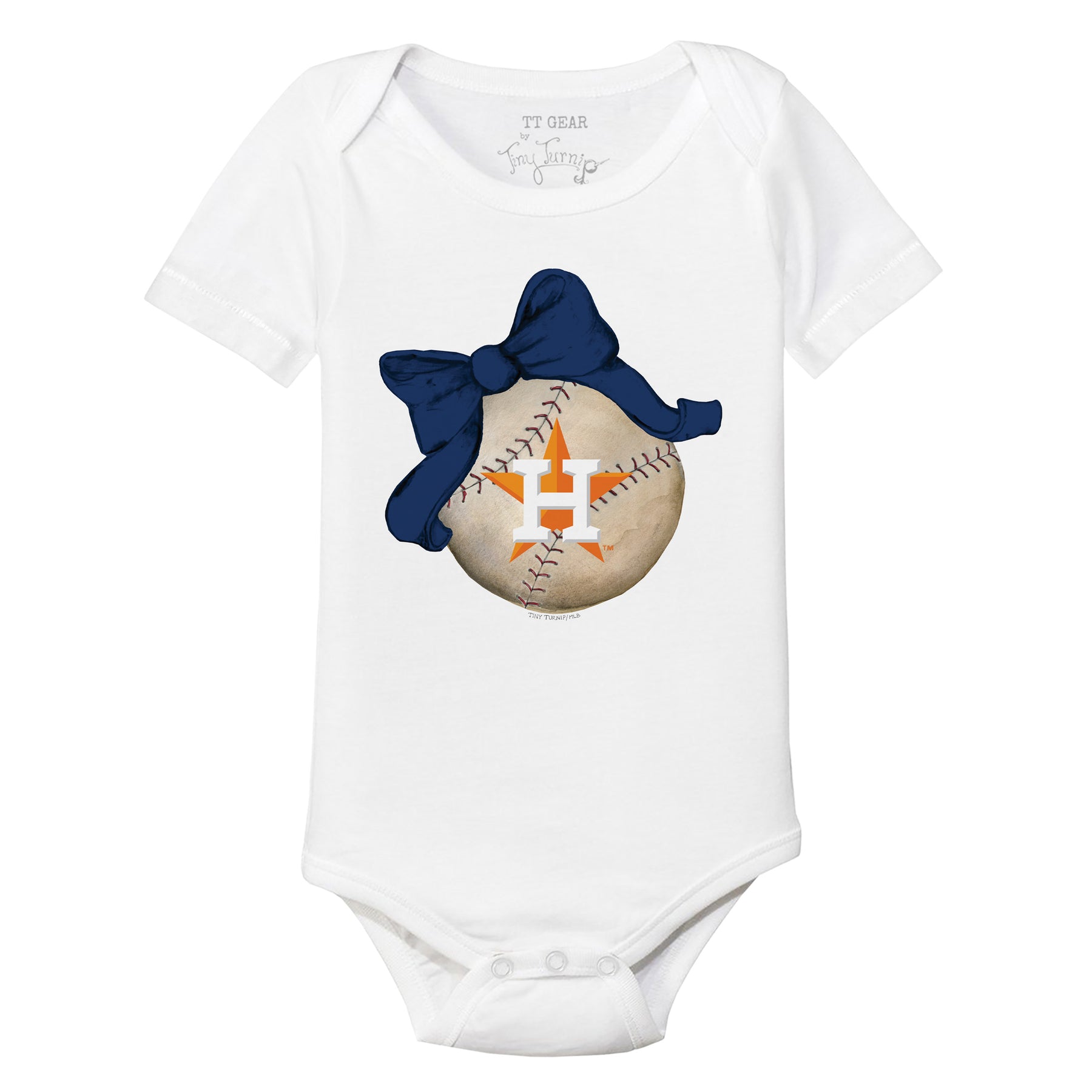 Houston Astros Baseball Bow Short Sleeve Snapper