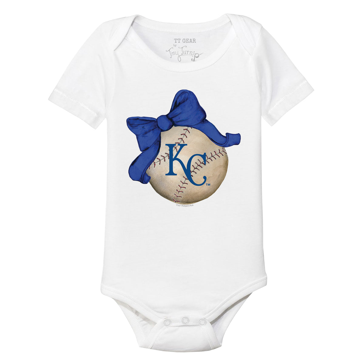 Kansas City Royals Baseball Bow Short Sleeve Snapper