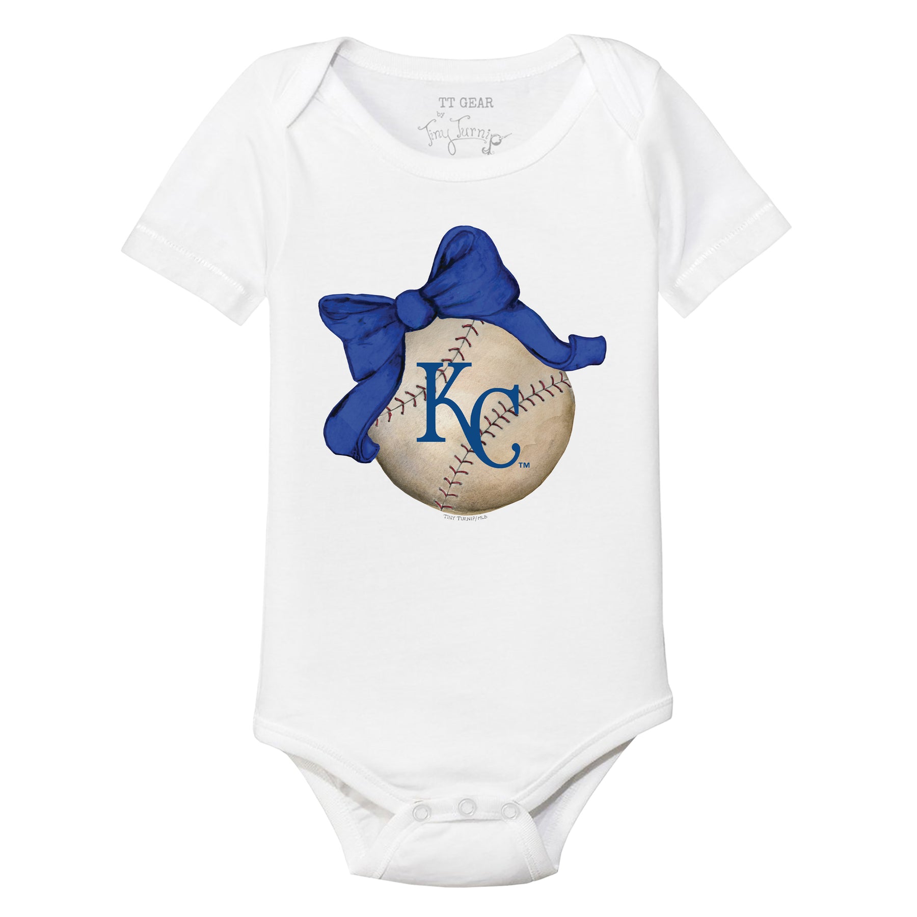 Kansas City Royals Baseball Bow Short Sleeve Snapper