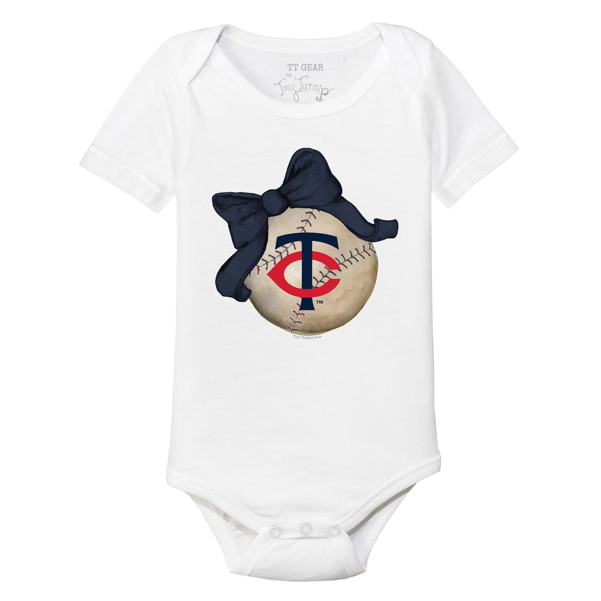 Minnesota Twins Baseball Bow Short Sleeve Snapper