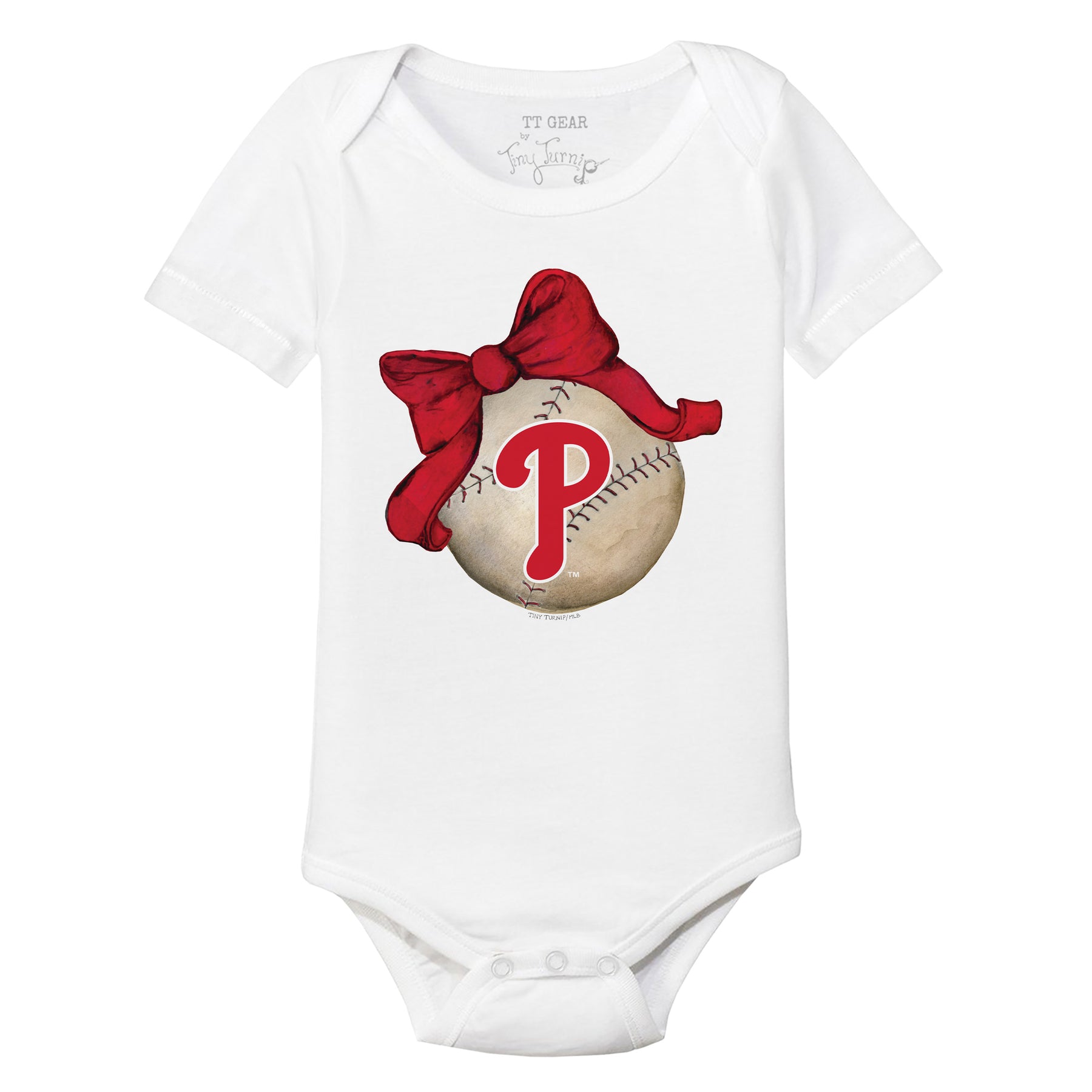 Philadelphia Phillies Baseball Bow Short Sleeve Snapper