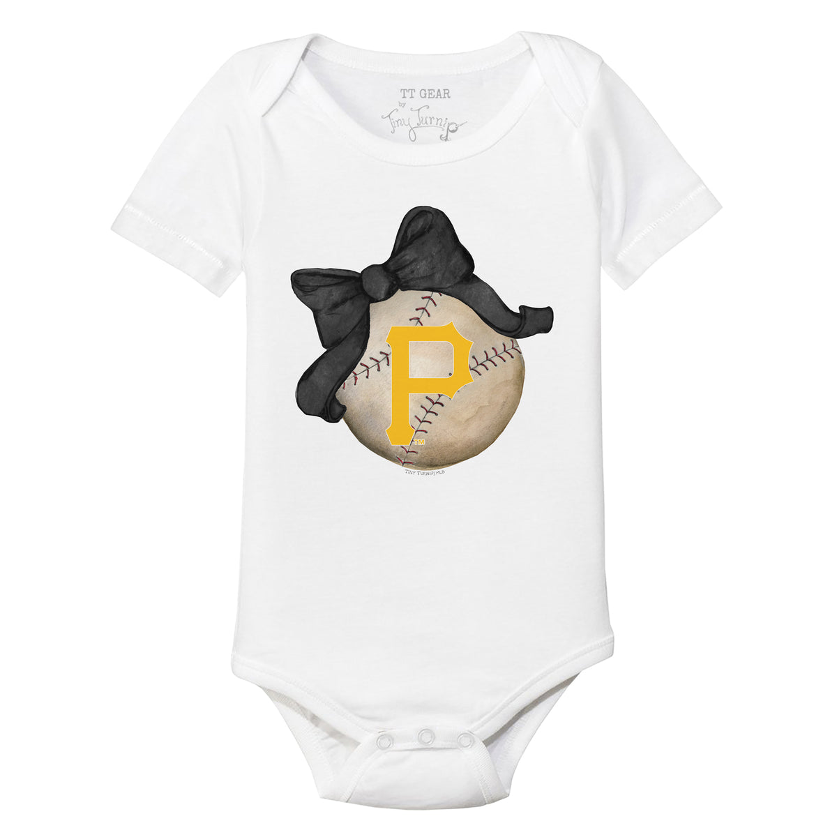 Pittsburgh Pirates Baseball Bow Short Sleeve Snapper