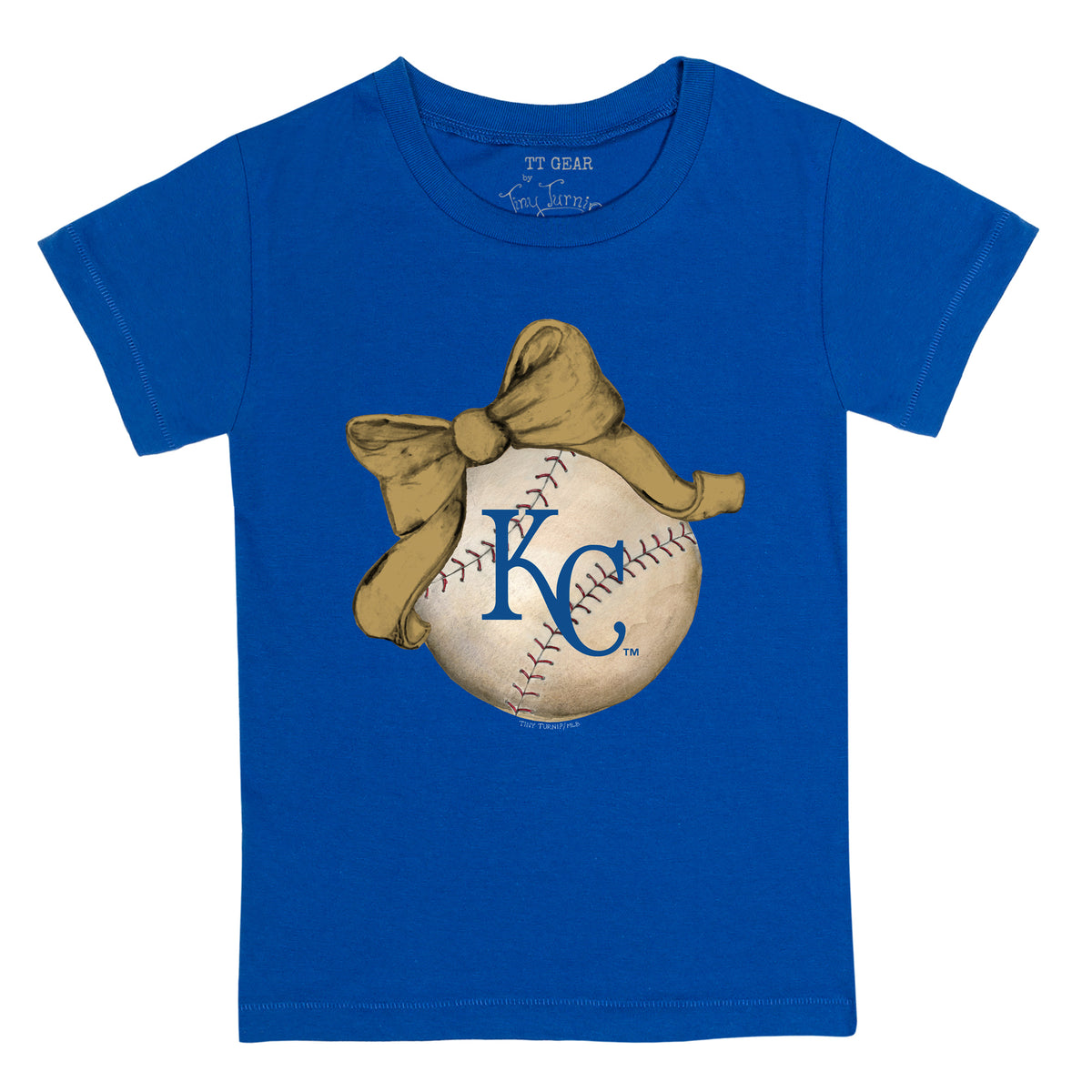 Kansas City Royals Baseball Bow Tee Shirt