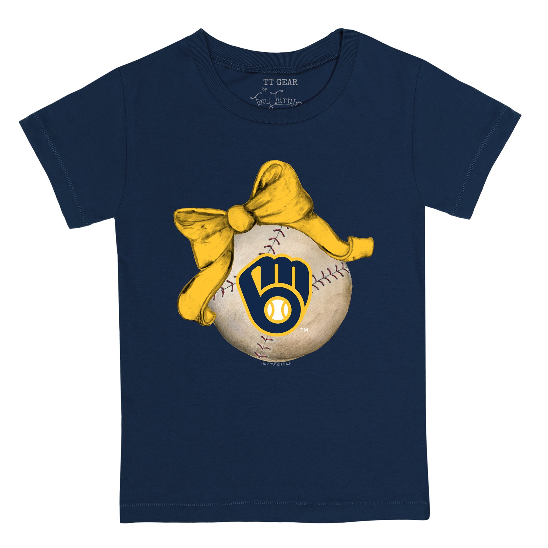 Milwaukee Brewers Baseball Bow Tee Shirt