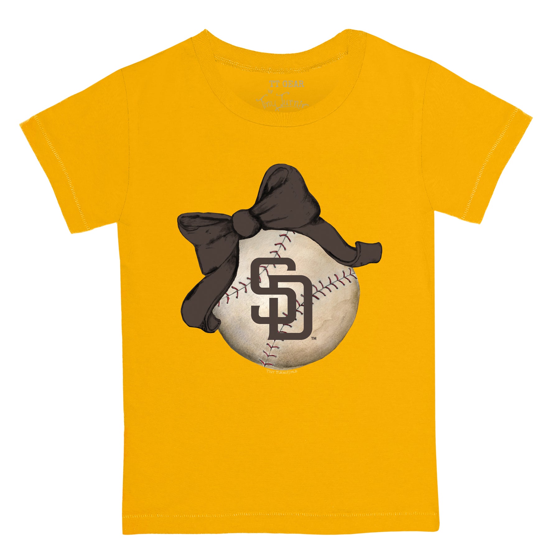 San Diego Padres Baseball Bow Tee Shirt