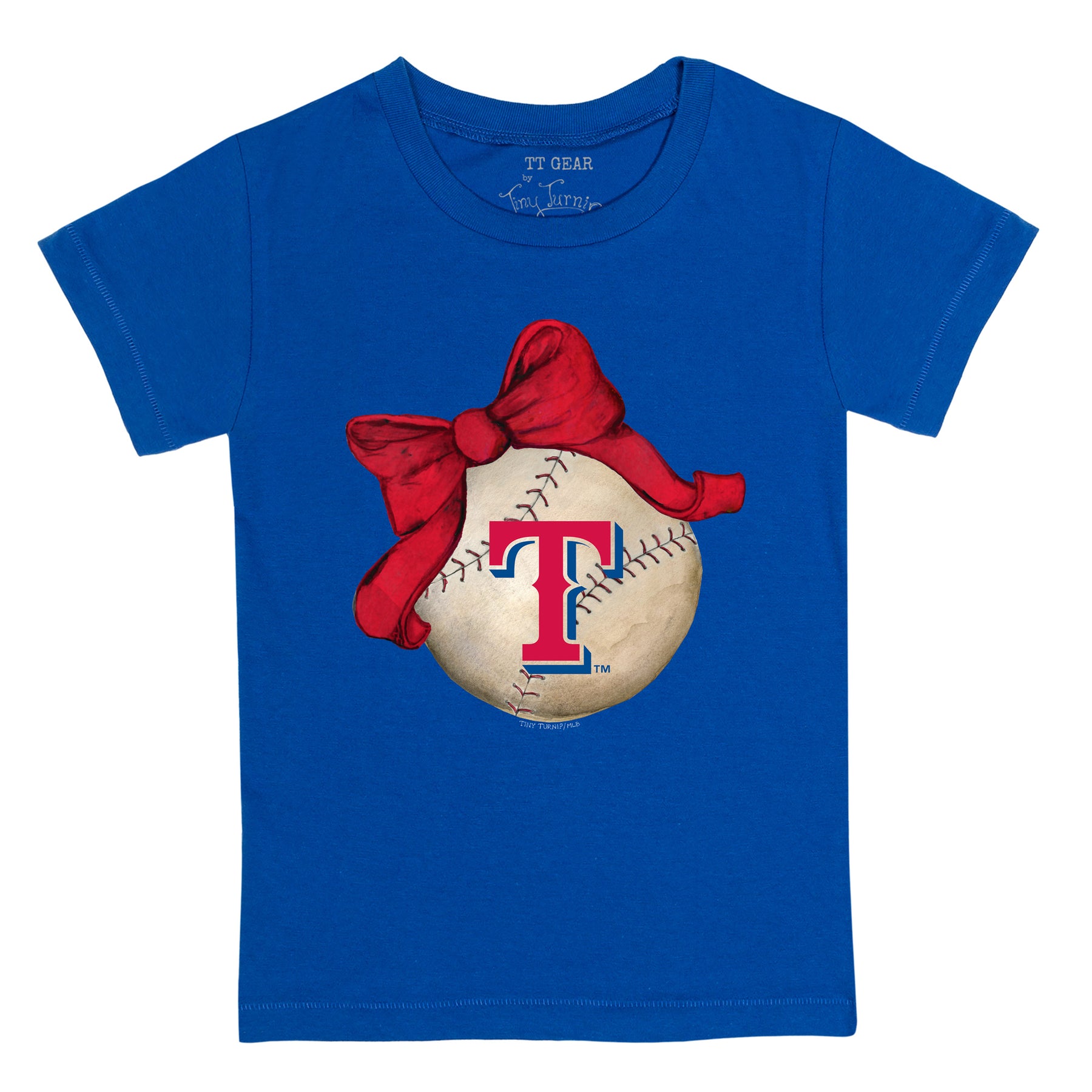 Texas Rangers Baseball Bow Tee Shirt