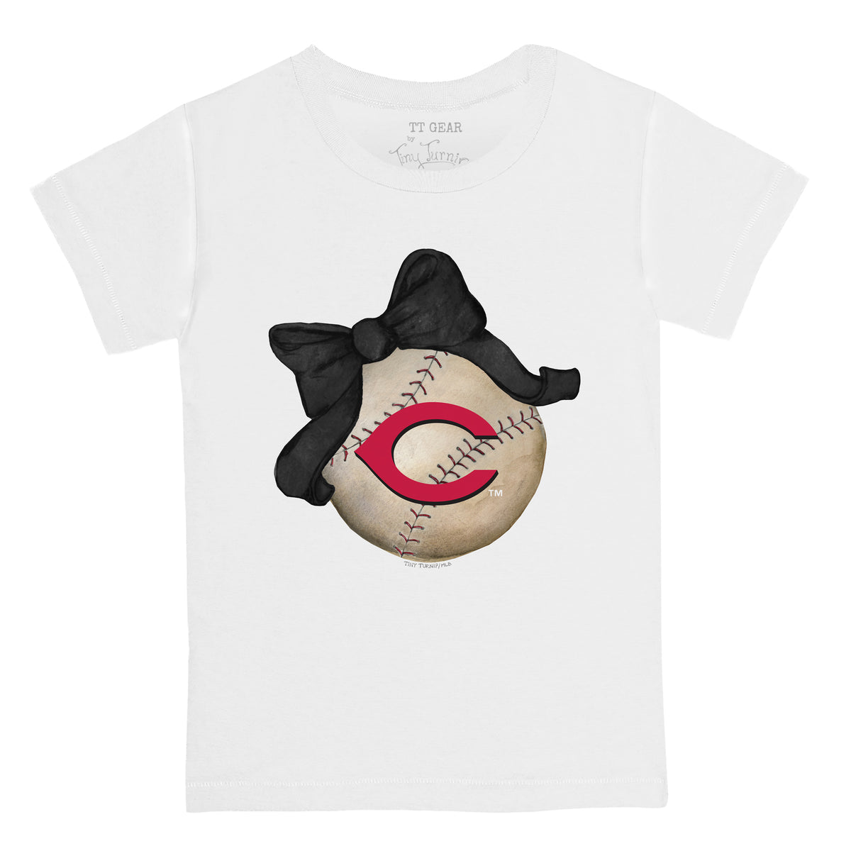 Cincinnati Reds Baseball Bow Tee Shirt