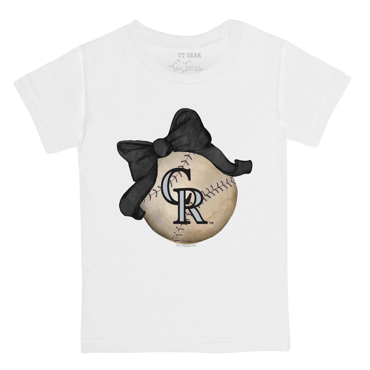 Colorado Rockies Baseball Bow Tee Shirt