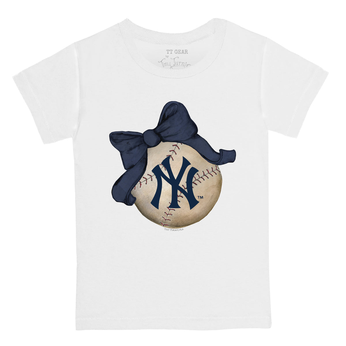 New York Yankees Baseball Bow Tee Shirt