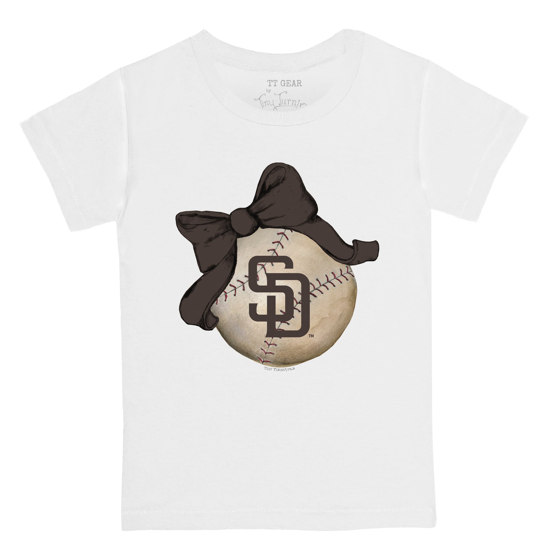 San Diego Padres Baseball Bow Tee Shirt