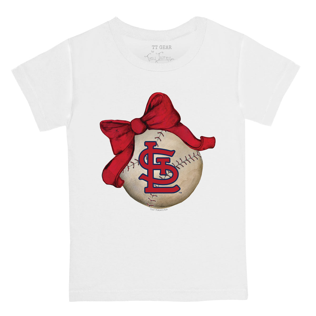 St. Louis Cardinals Baseball Bow Tee Shirt