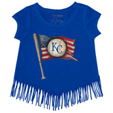 Kansas City Royals Baseball Flag Fringe Tee