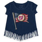 Washington Nationals Baseball Flag Fringe Tee