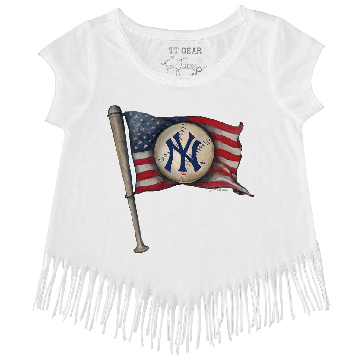 New York Yankees Baseball Flag Fringe Tee