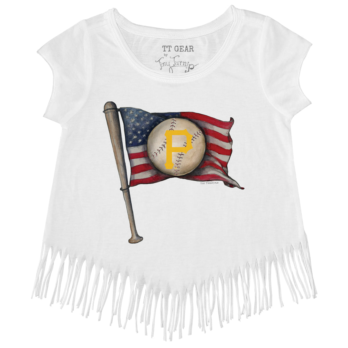 Pittsburgh Pirates Baseball Flag Fringe Tee