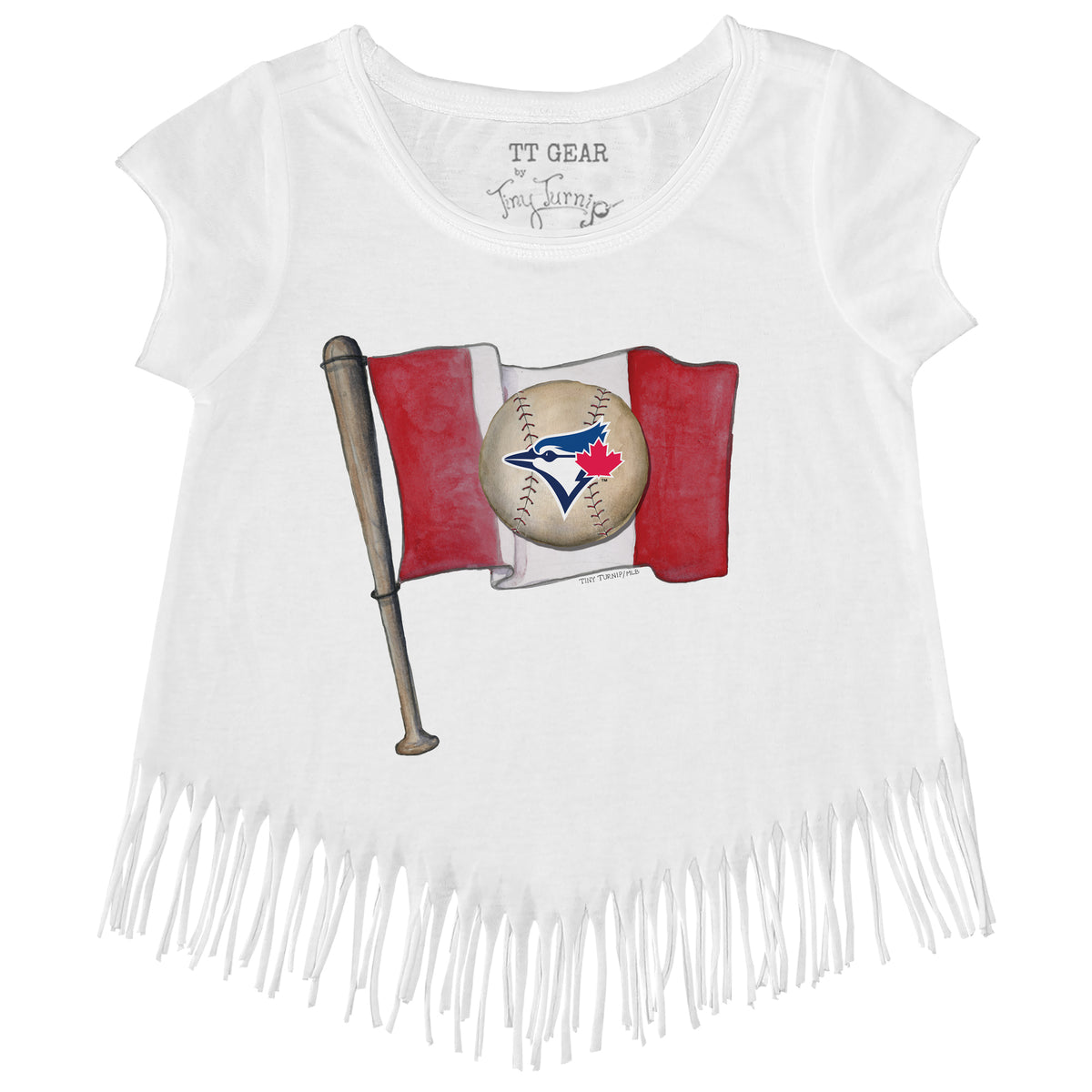 Toronto Blue Jays Baseball Flag Fringe Tee
