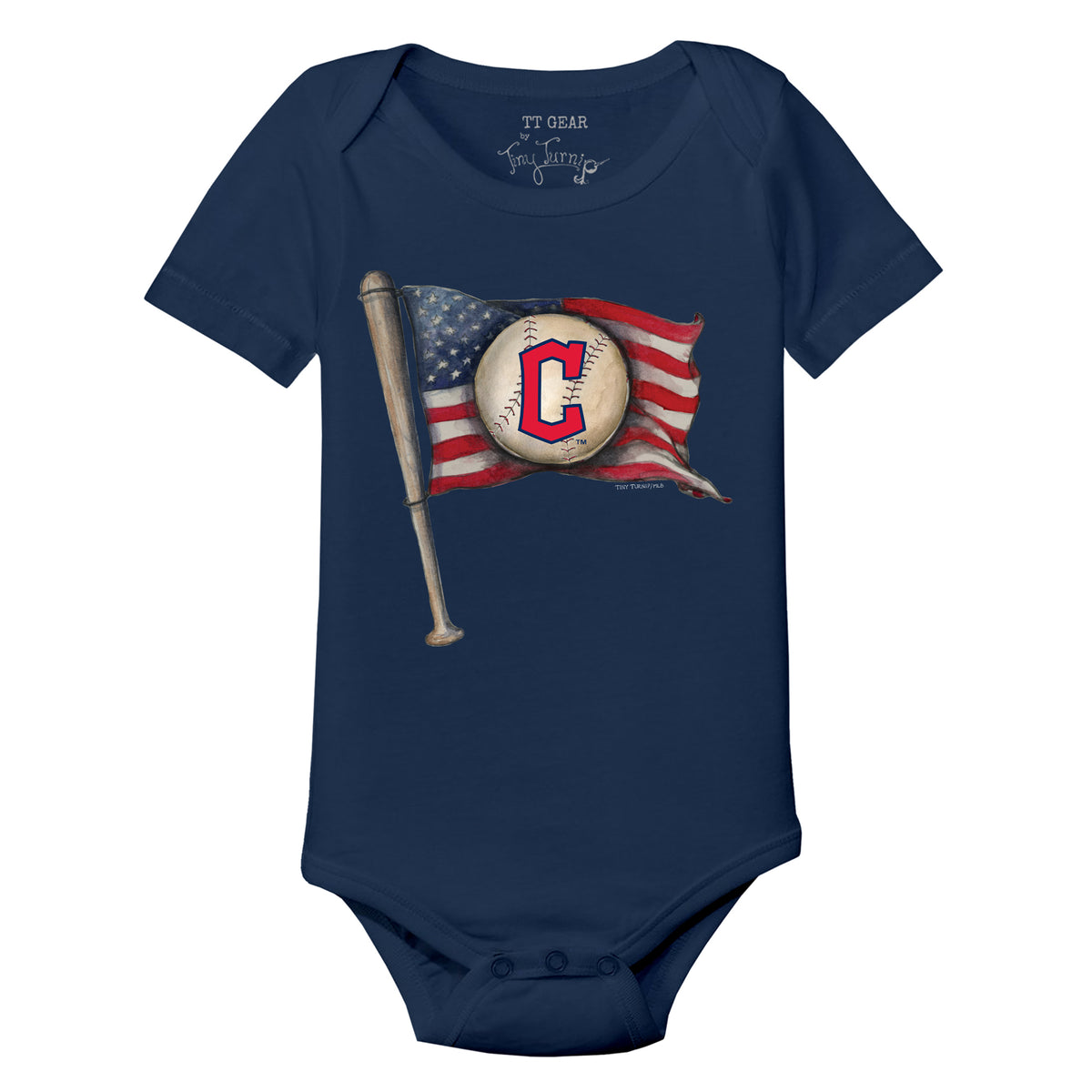 Cleveland Guardians Baseball Flag Short Sleeve Snapper