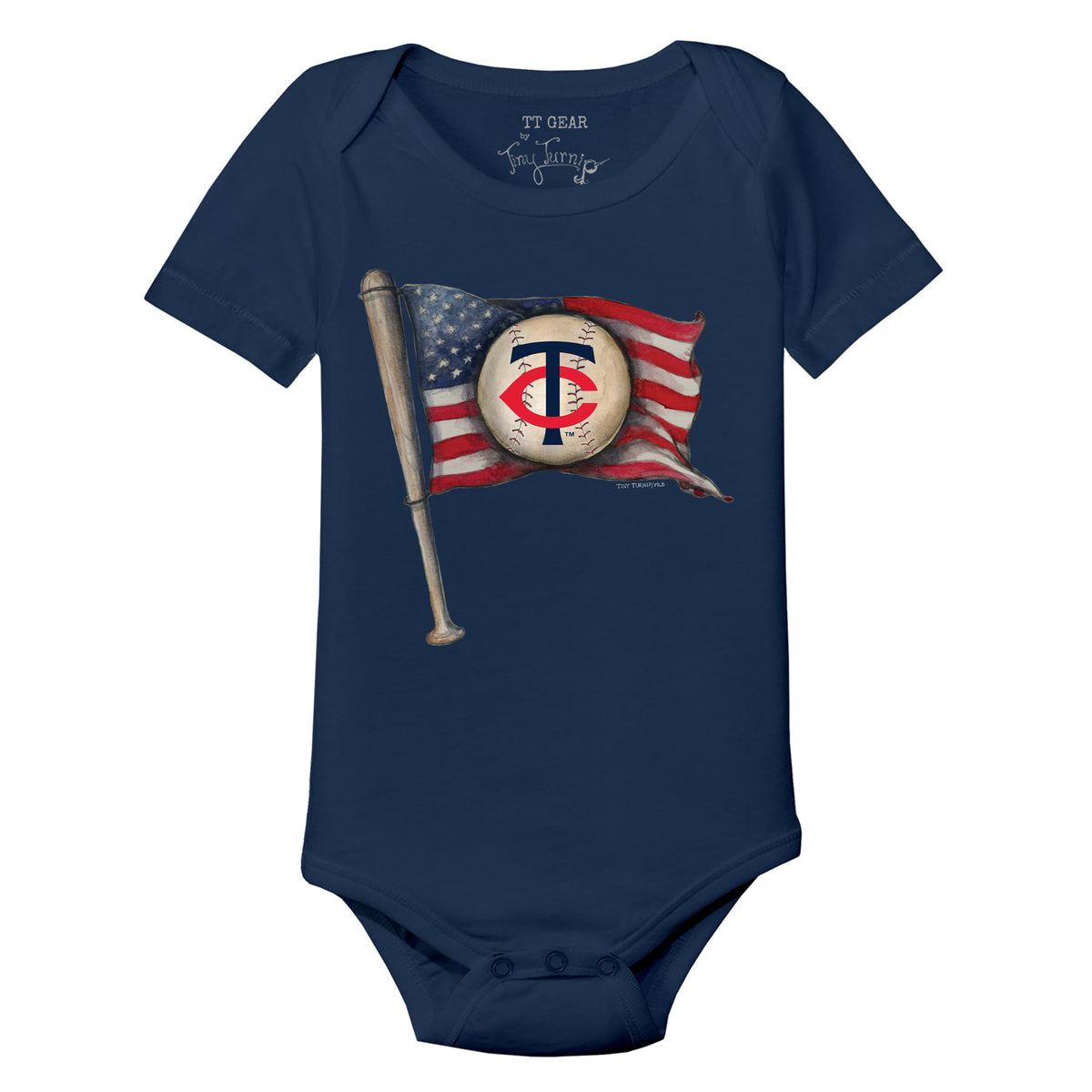 Minnesota Twins Baseball Flag Short Sleeve Snapper