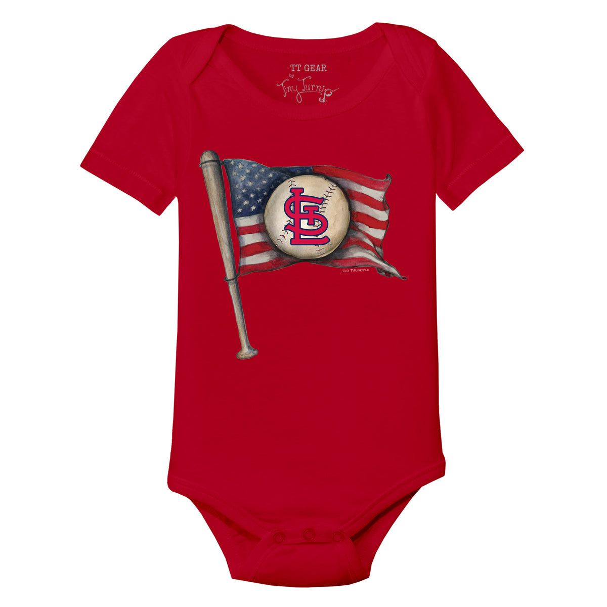 St. Louis Cardinals Baseball Flag Short Sleeve Snapper