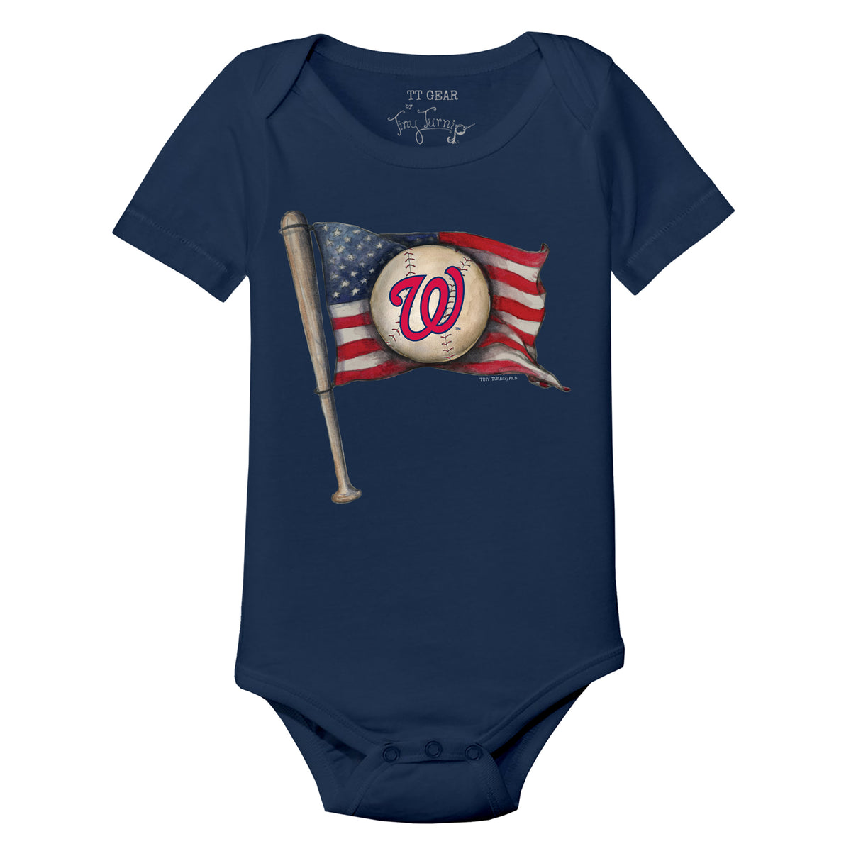 Washington Nationals Baseball Flag Short Sleeve Snapper