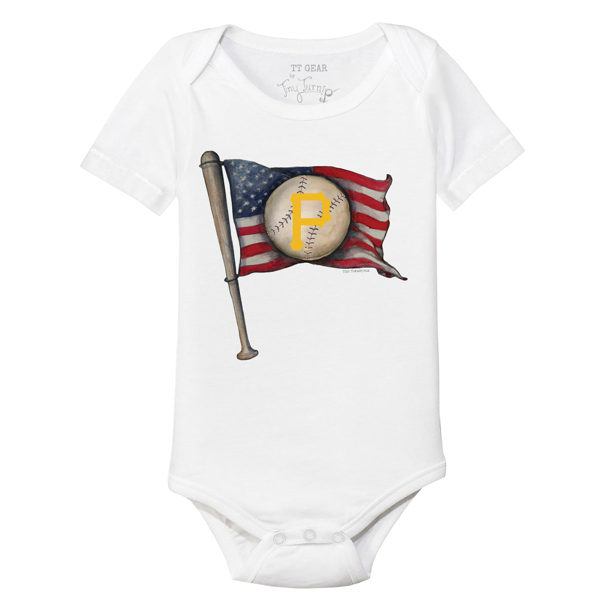 Pittsburgh Pirates Baseball Flag Short Sleeve Snapper