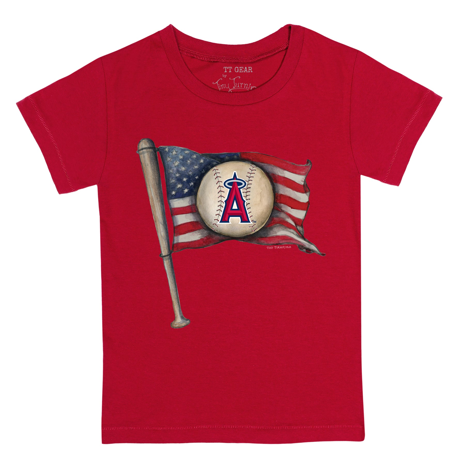 Los Angeles Angels Baseball Flag Tee Shirt