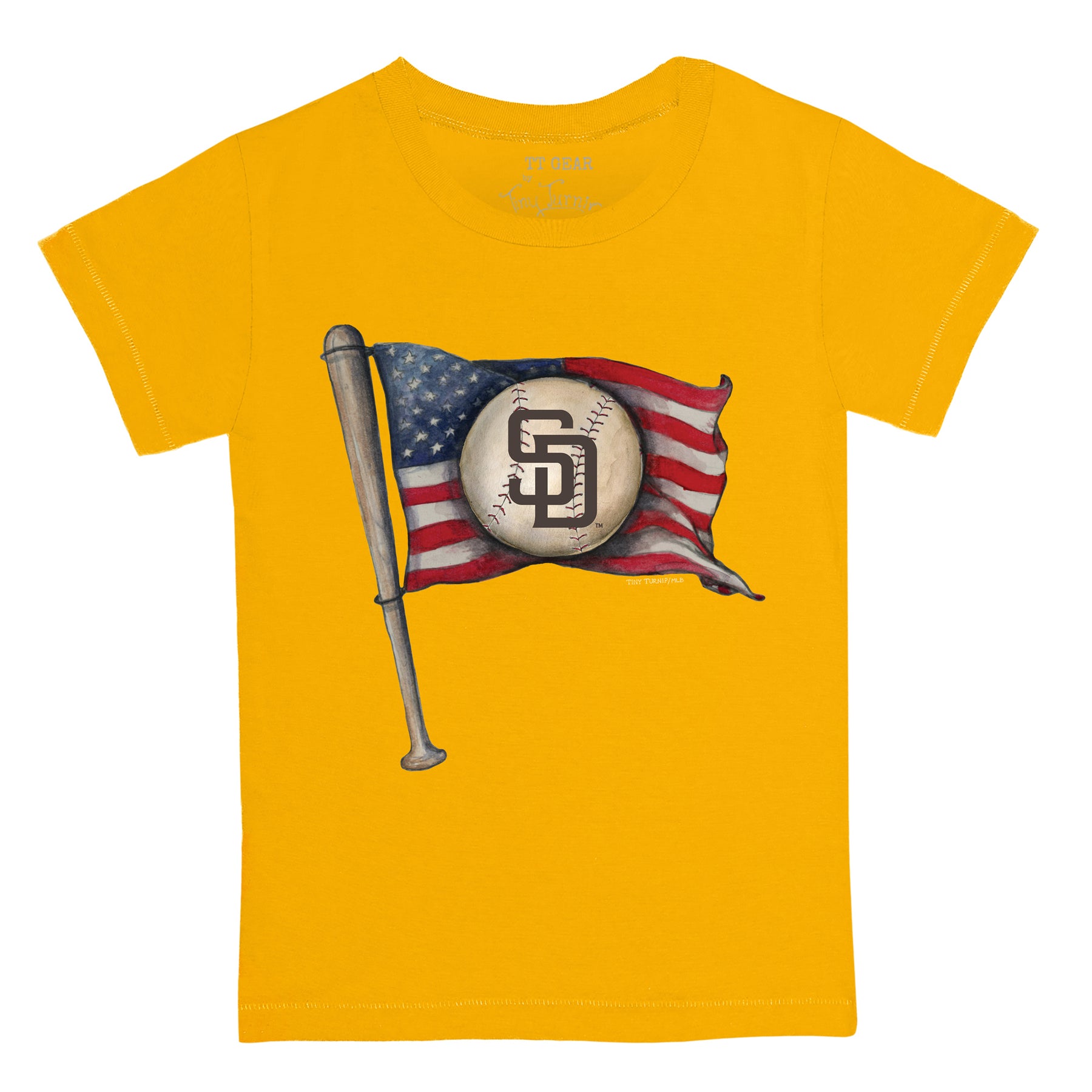 San Diego Padres Baseball Flag Tee Shirt