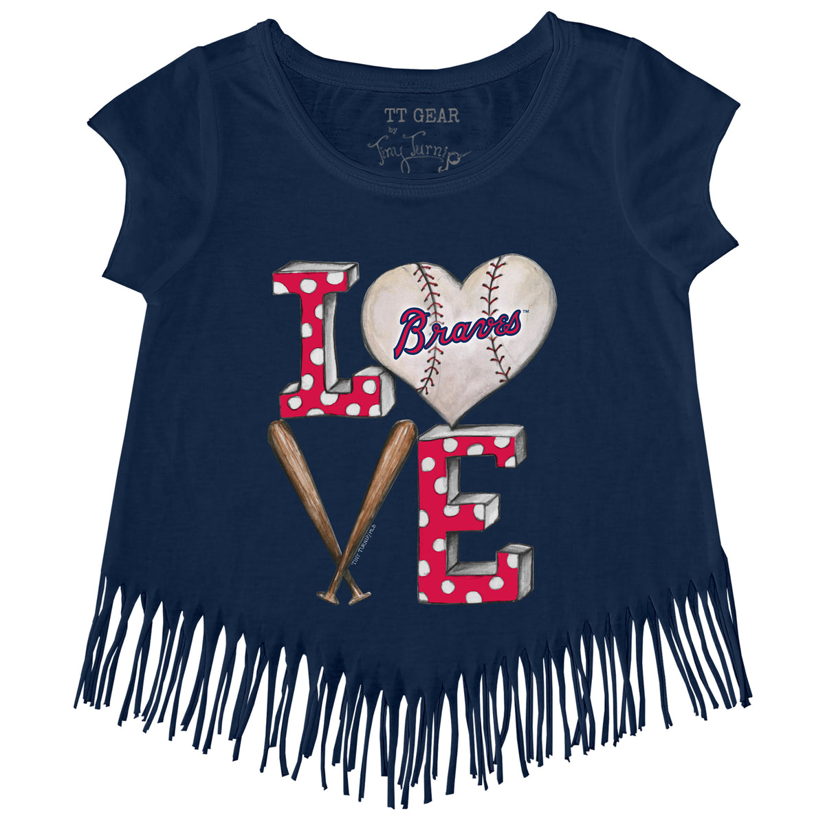 Atlanta Braves Baseball LOVE Fringe Tee