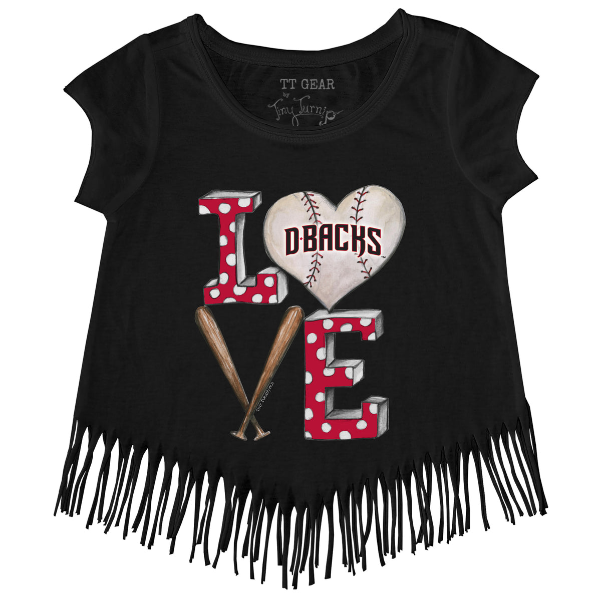 Arizona Diamondbacks Baseball LOVE Fringe Tee