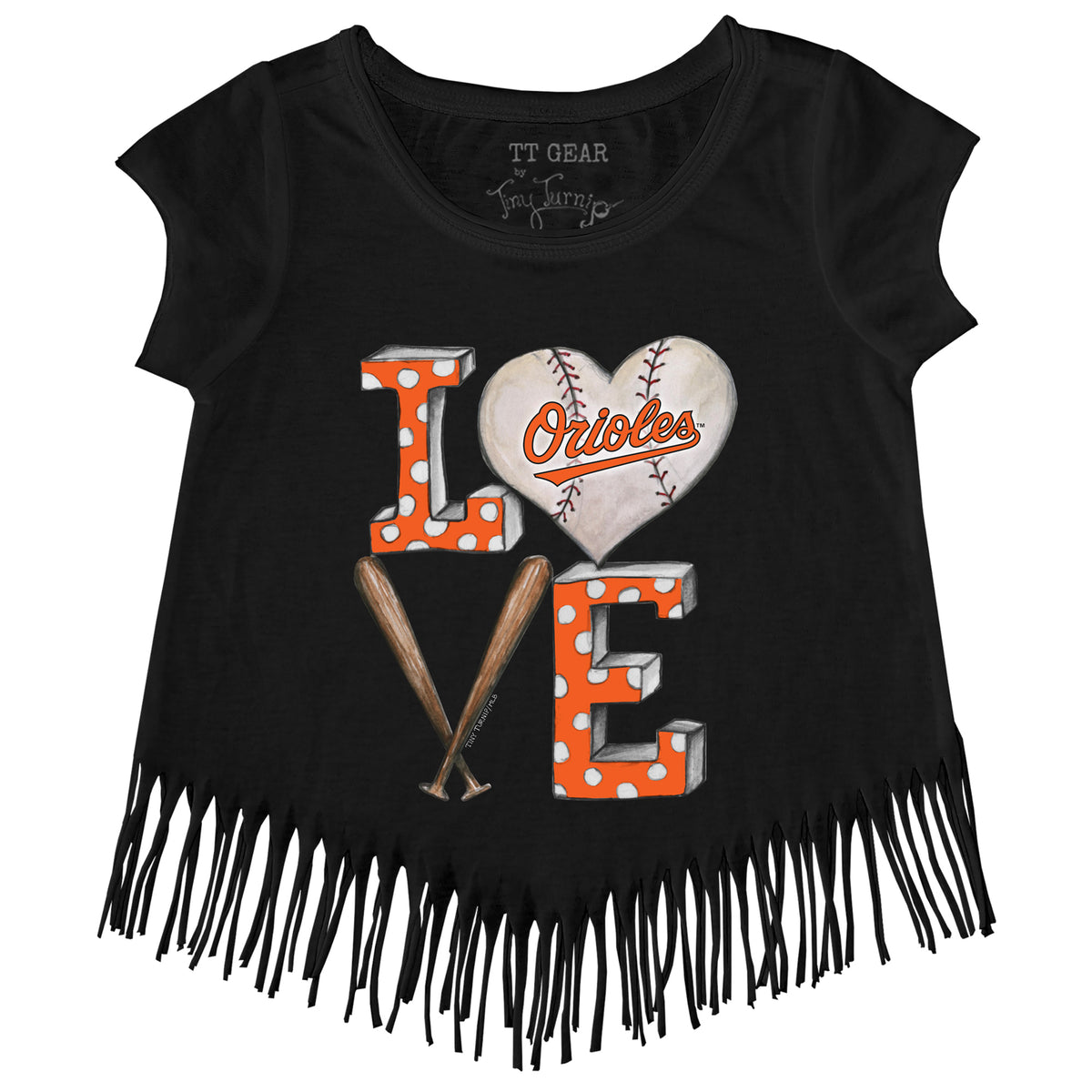 Baltimore Orioles Baseball LOVE Fringe Tee