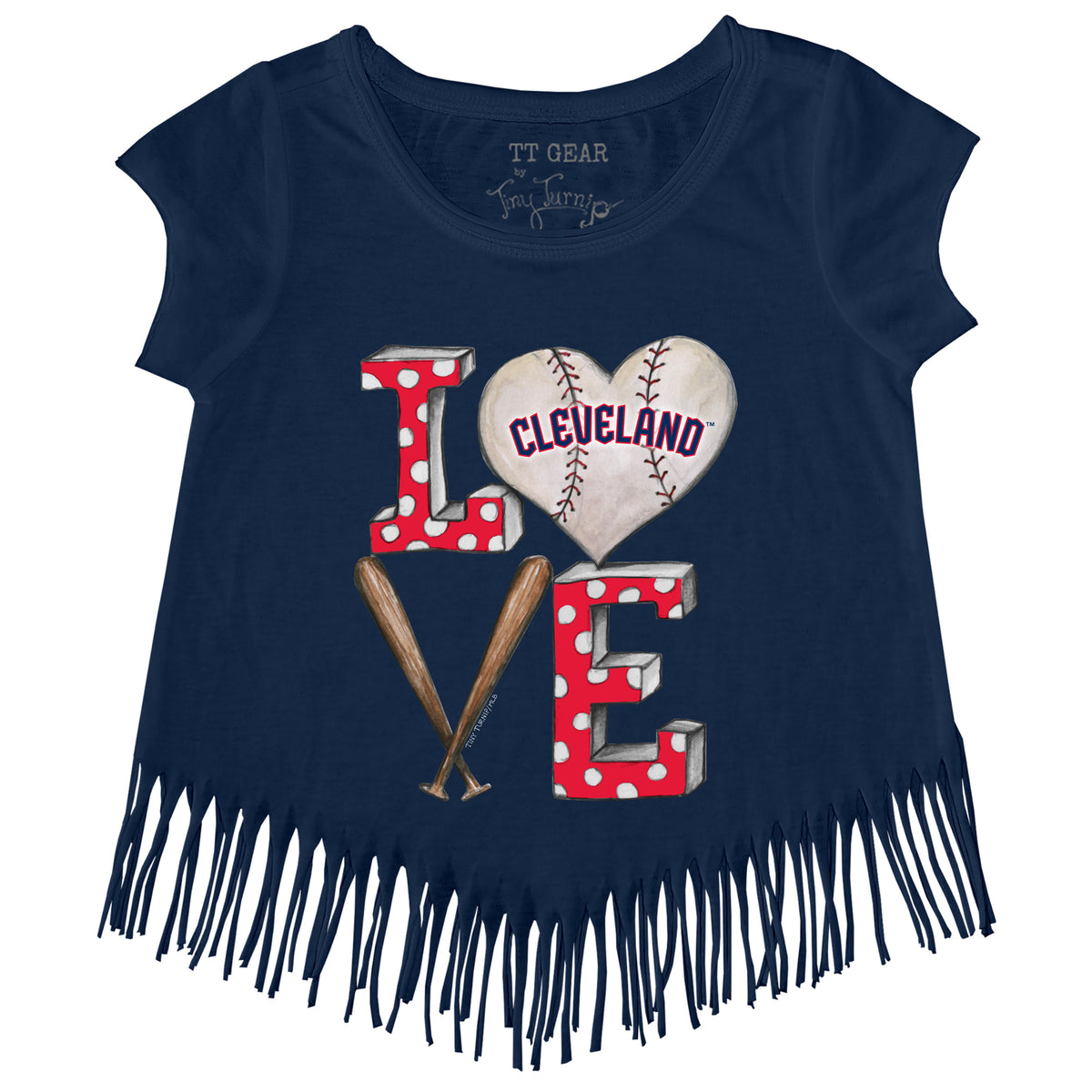 Cleveland Guardians Baseball LOVE Fringe Tee