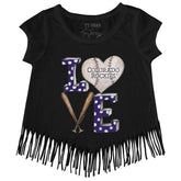 Colorado Rockies Baseball LOVE Fringe Tee