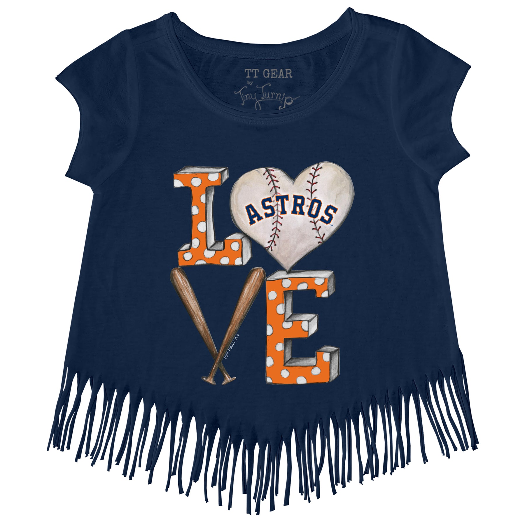 Houston Astros Baseball LOVE Fringe Tee