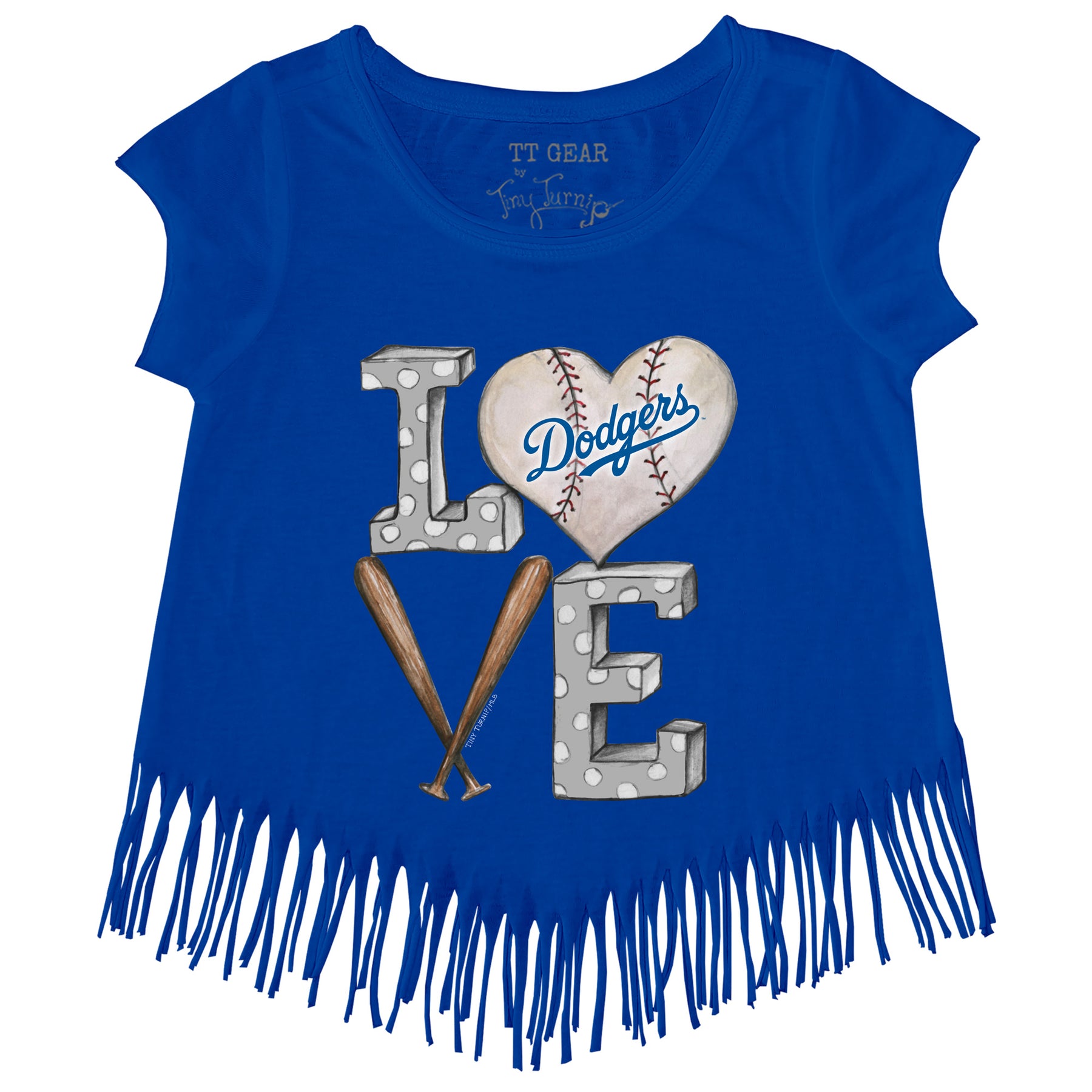 Los Angeles Dodgers Baseball LOVE Fringe Tee