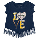 Milwaukee Brewers Baseball LOVE Fringe Tee