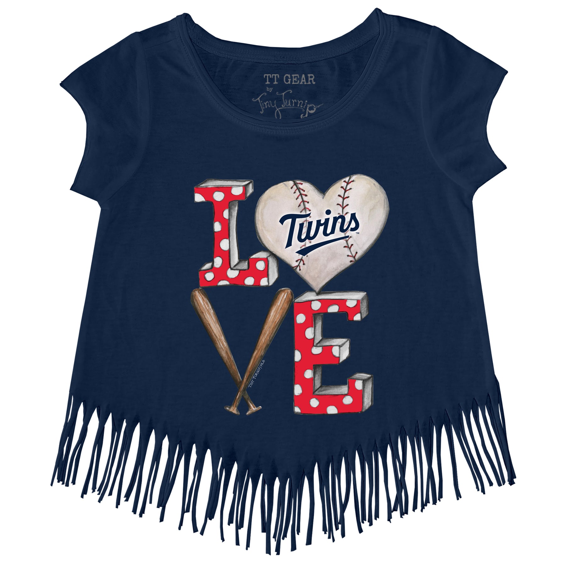 Minnesota Twins Baseball LOVE Fringe Tee