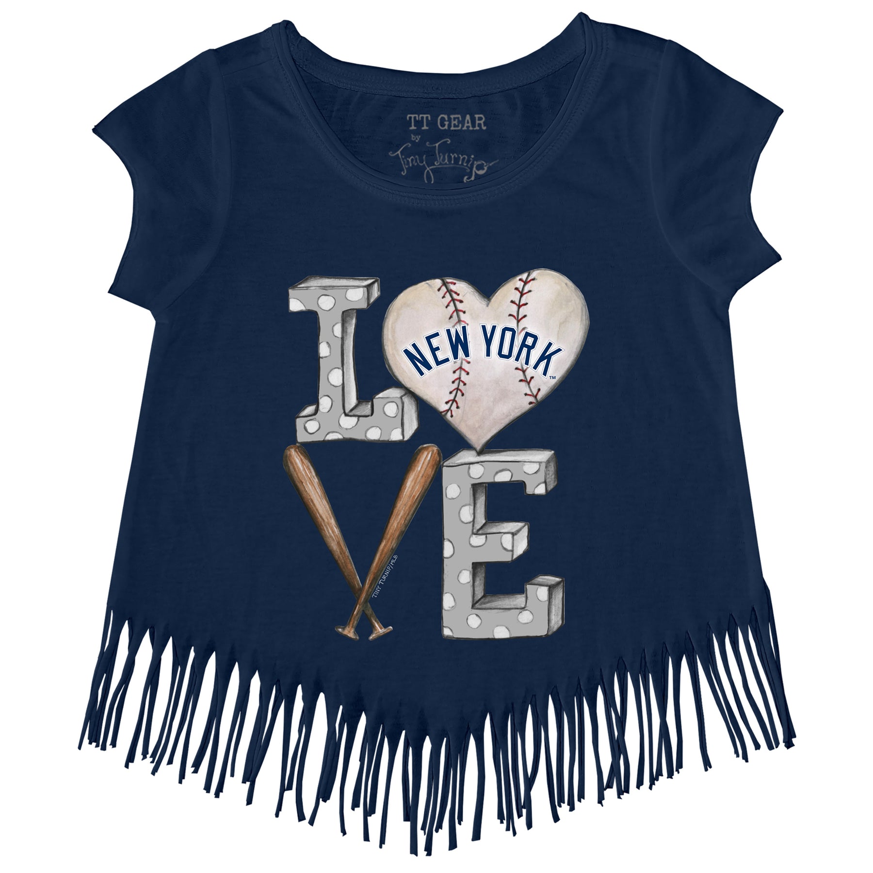 New York Yankees Baseball LOVE Fringe Tee