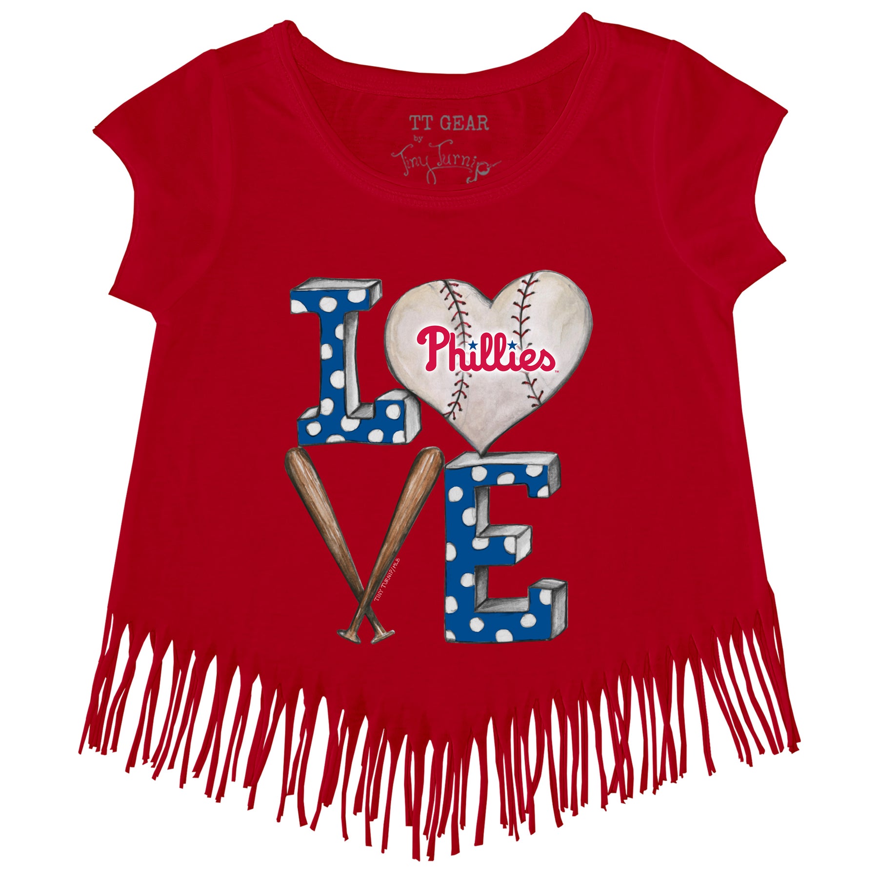 Philadelphia Phillies Baseball LOVE Fringe Tee