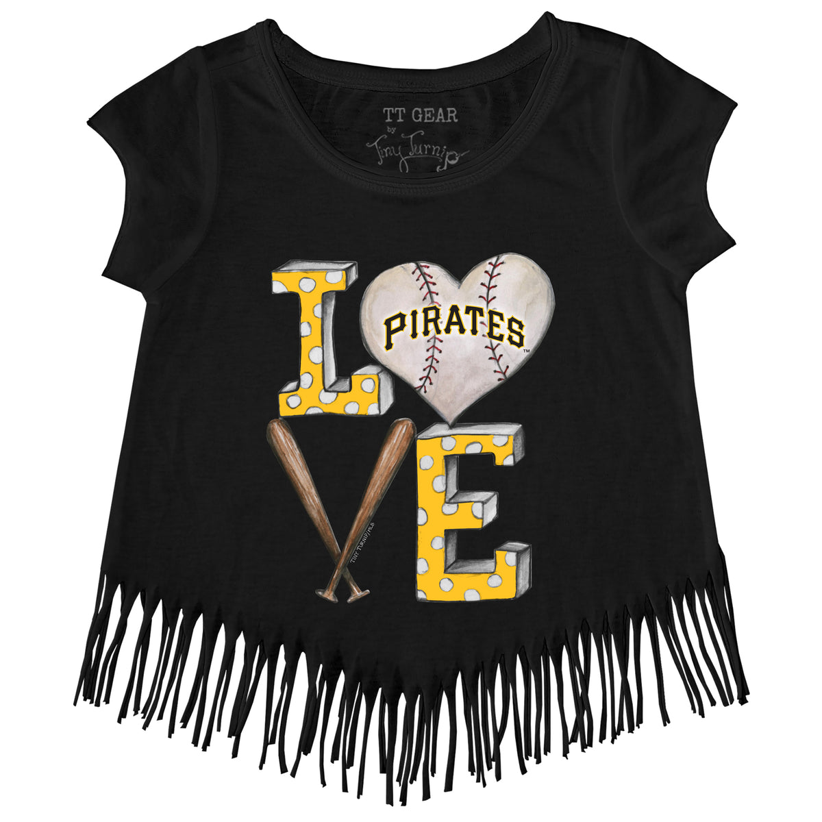 Pittsburgh Pirates Baseball LOVE Fringe Tee