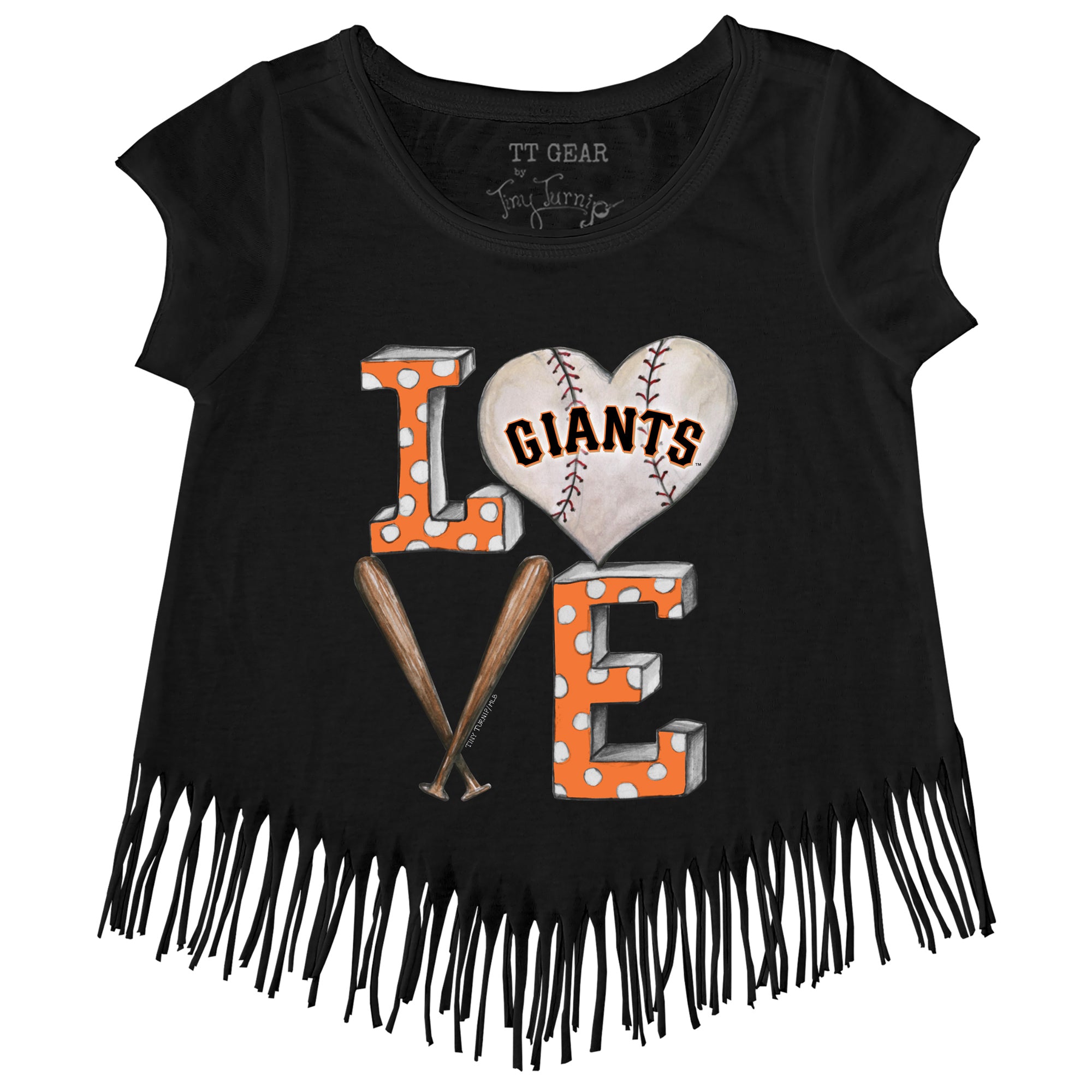 Youth Tiny Turnip White San Francisco Giants Baseball Love T-Shirt Size: Small