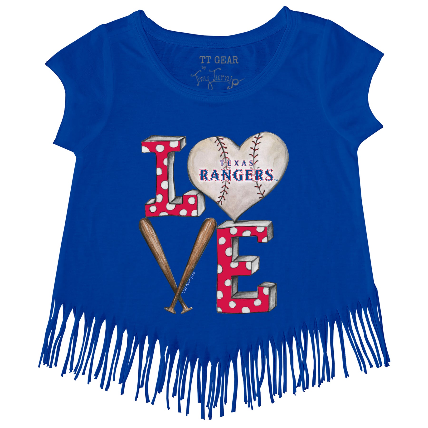 Texas Rangers Baseball LOVE Fringe Tee