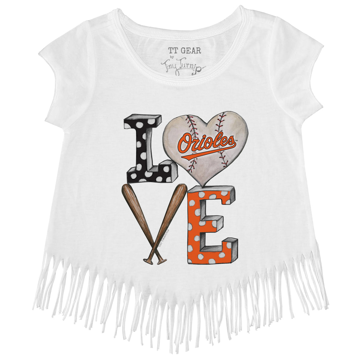 Baltimore Orioles Baseball LOVE Fringe Tee