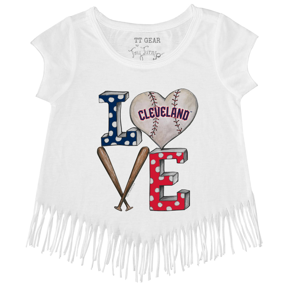 Cleveland Guardians Baseball LOVE Fringe Tee